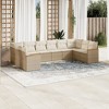 vidaXL Garden Sofa Set Beige - 2 of 4