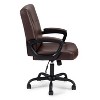 Simple Relax Adjustable Height Office Chair with Padded Armrests, Brown - 3 of 4