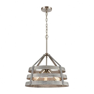Elk Home Brigantine 3 - Light Chandelier in  Weathered Driftwood
