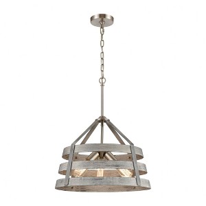Elk Home Brigantine 3 - Light Chandelier in  Weathered Driftwood - 1 of 3