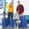 Karl Home 4 Piece Set ABS Trolley Cases Iron Trolley Rod Blue - 4 of 4