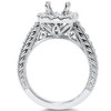 Pompeii3 1/2ct Cushion Cut Halo Diamond Vintage Engagement Ring Setting - 2 of 4