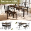 Dyonery 5 Piece Dining Table Set, Wood Kitchen Table and Chairs for Small Space,Breakfast Nook,Easy Assembly,Brown - 2 of 4