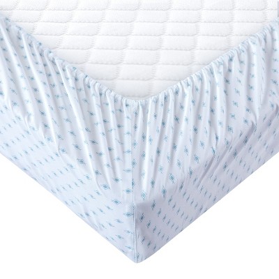 Geo Tiles Blue Microfiber Full Sheet Set