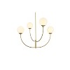 Elegant Lighting Nyomi 42-Inch Chrome Chandelier with Modern Statement - 3 of 4