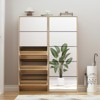 Brafabhome Mirror Shoe Cabinet with 5 Flip Doors, 30-Pairs Shoe Organizer Cabinet for Hallway, Modern Entryway Shoe Storage for Slippers Sneakers - 3 of 4