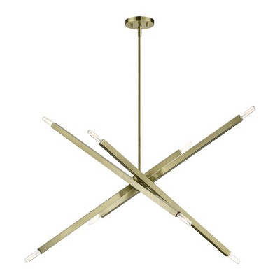 Livex Lighting Monaco 8 - Light Chandelier in  Antique Brass