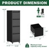 NicBex 4 Drawer Mobile File Cabinet with Lock and Casters,Office Cabinet with Handle Free Design,Modern Cabinet,Filing Cabinet for Home Office,Black - 3 of 4