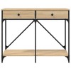 Clihome Modern Sleek Console Table with with 2 Drawers Metal Frame, Modern Entryway Table with Storage and Adjustable Feet - 2 of 4