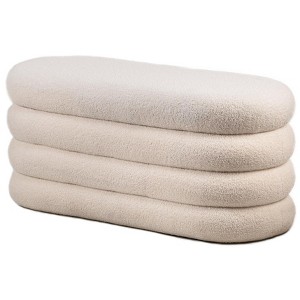 Nordlys Bouclé Storage Bench Modern Design Style Upholstery Entry - 1 of 4