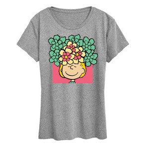 Women's - Peanuts - Sally Flowers Short Sleeve Graphic T-Shirt - 1 of 4