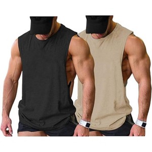 COOFANDY Men Workout Tank Top Gym Bodybuilding Sleeveless Muscle T Shirts Cut Off Shirts S-XXXL - 1 of 4