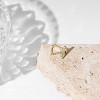 14K Gold Plated Sterling Silver Post V-Shaped Huggie Earrings - Cubic Zirconia Studded Small Hoop Earrings for Women in Rose, White and Yellow Gold - 3 of 4