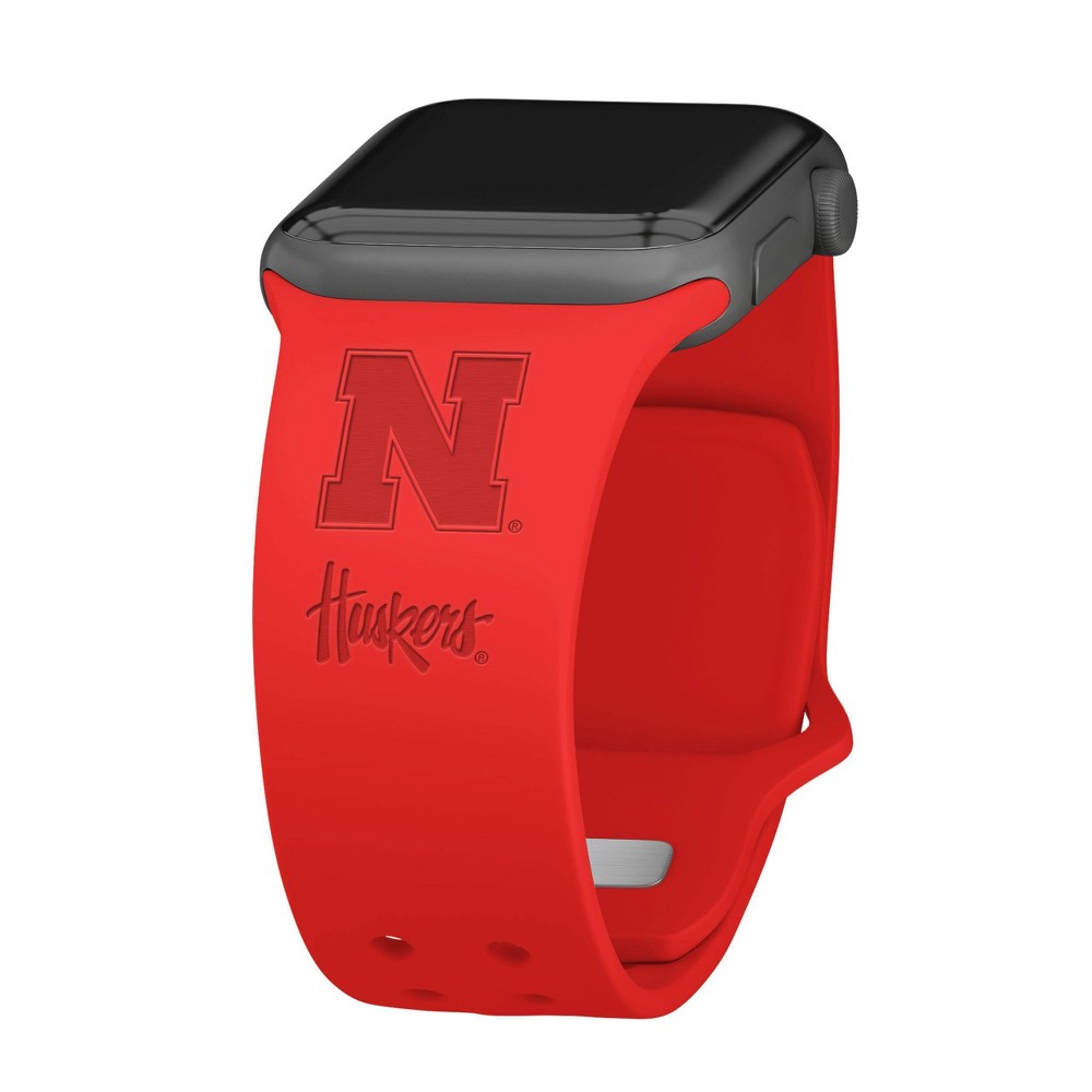 Photos - Smartwatches NCAA Nebraska Huskers Wordmark Engraved Apple Watch Band - 42/44/45/49mm