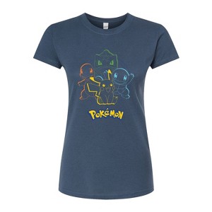 Women's - Pokémon - Pokémon Round Group Fitted Graphic T-Shirt - 1 of 3