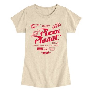 Girls' - Disney - Pizza Planet Jersey Fitted Short Sleeve Graphic T-Shirt - 1 of 4