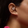 SOHI Women's Ivory White The Papillon Cuff Earrings - 4 of 4