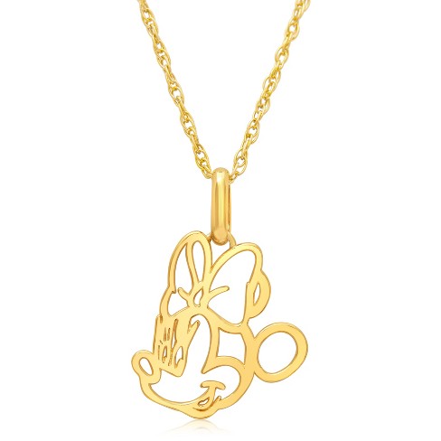 Minnie mouse 14k popular gold chain