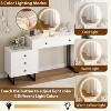 Vanity Desk with Mirror and Lights, Makeup Vanity with 5 Drawers, Modern Vanity Organizer with 3 Color Lights - 3 of 4
