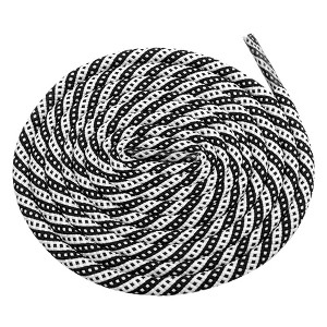 INSPIRE CHIC Two-Color Twill Dot Striped Round Shoelaces for Martin Boots 2 Pairs - 1 of 4