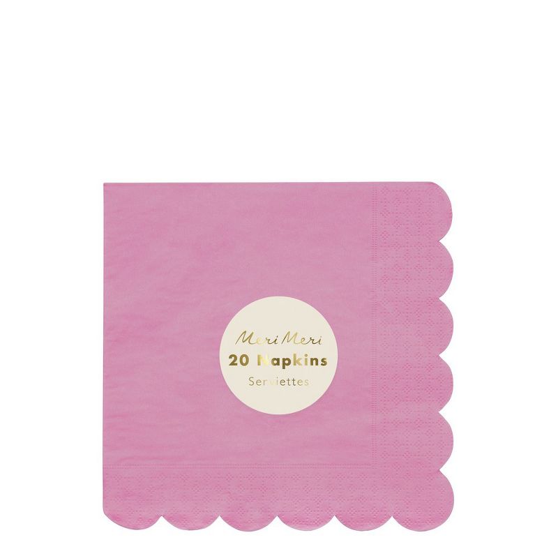 Meri Meri Large Bubblegum Pink Paper Napkins (Pack of 20), 2 of 3