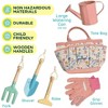 Kinderific Kids Gardening Tool Set  STEM Learning Kit with Tote Bag, Spade, Watering Can, Rake, Fork, Trowel & Gloves - 3 of 4