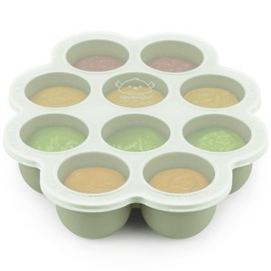 Prep Silicone Baby Food Freezer Tray with Clip-on Lid, 2oz x 10 Silicone Freezer Molds, BPA-Free Baby Food Storage - 1 of 4