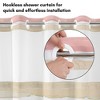 Americanflat 72x75 Hookless Shower Curtain - Abstract Pink Cream Shower Curtain with Sheer Panel, Snap-In Liner, and Grommets - 100% Polyester - 3 of 4