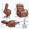 ChicFurnit Living Room Chair Arm Accent Chair Chenille / Leatheraire Power Lift Recliner with Massage Heat Dual Motor Elder Chair for Living Room - 3 of 4