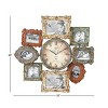 Metal 8 Photo Openings Wall Clock Green - Olivia & May: Bohemian Style, Iron Frame, Analog Display - 3 of 4