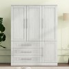 Dat Armoire Closet With 4 Doors And 3 Drawers,Armoire Wardrobe,Wardrobe Closet,Wood Armoires And Wardrobes,Wardrobe Armoire Closet -Maison Boucle - 3 of 4