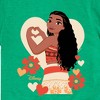 Girls' - Disney Princess - Love Moana Short Sleeve Graphic T-Shirt - 2 of 4