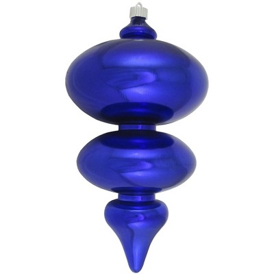 Christmas by Krebs Azure Blue Shatterproof Shiny Christmas Jumbo Finial Ornament 15" (380mm)