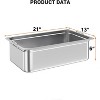 6 Pack Commercial Hotel Pans, 2" Deep Stainless Steel Steam Table Pans with Lids & Handles, Anti Jamming Stackable for Catering Buffets - 2 of 4