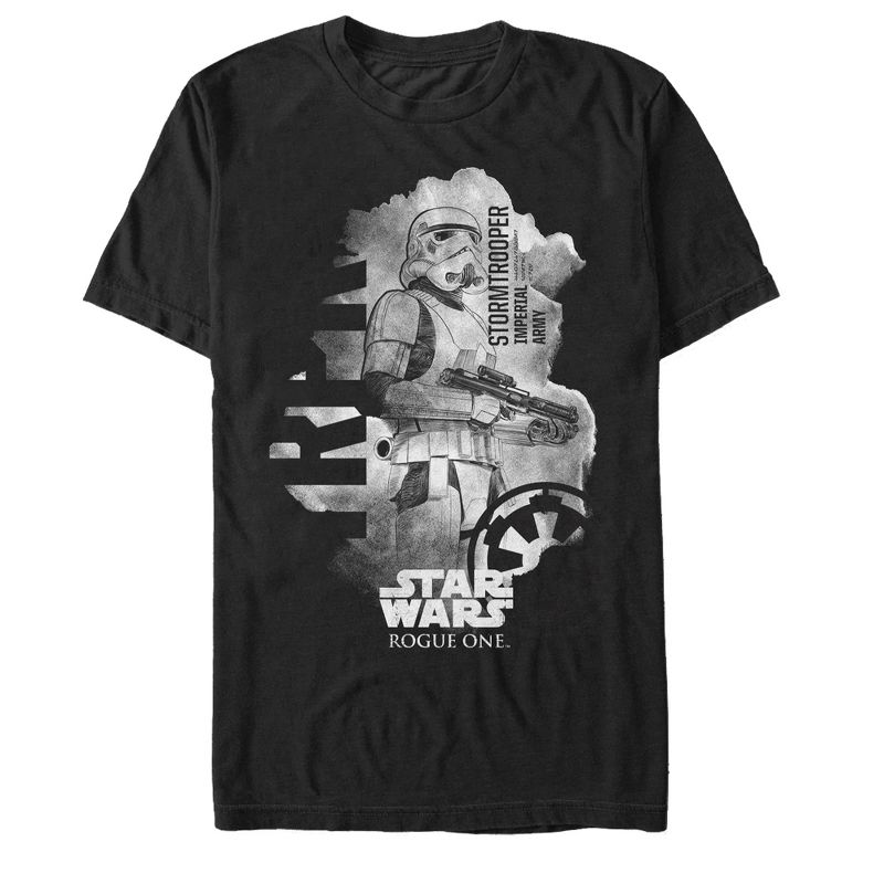 Men's Star Wars Rogue One Stormtrooper Ripped Page Print T-Shirt, 1 of 5