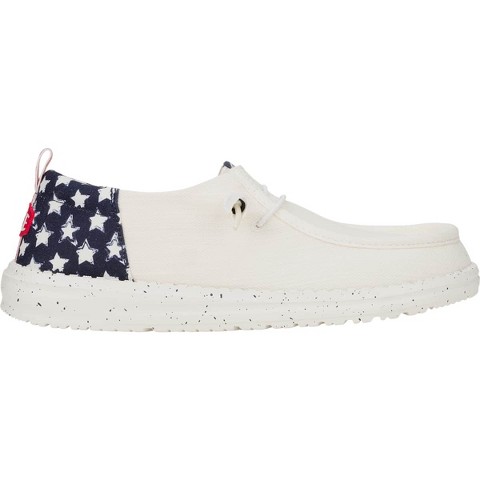Обувь HEYDUDE Women Wendy Funk Americana Stars, 4thof July Patriotic Shoes , White/Navy Blazer, 6