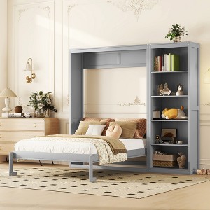 KIGFTSOD Murphy Bed Wall Bed with Shelves - 1 of 4