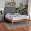 Baxton Studio King Lorana Fabric and Wood Platform Bed Gray/Walnut Brown - 2 of 4