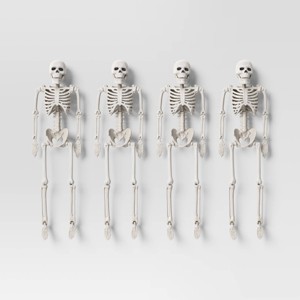 4pc 10" Skeletons Halloween Decorative Props - Hyde and EEK! Boutique™: Indoor/Outdoor, Off-White - 1 of 3