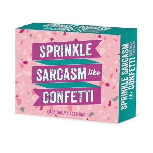 Willow Creek Press Sprinkle Sarcasm Like Confetti 2025 Box Calendar: Daily Desktop, 5x6", Paper, Glue Binding, All Ages - 1 of 4