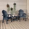 Hamilton 3pc All-Weather Outdoor Set with Highwood Deck Chairs & Foldable Side Table - Blue: Durable Patio Furniture, Fade & Water-Resistant - 2 of 4