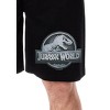 Jurassic World Mens' Dinosaur Film Movie Park Logo Sleep Pajama Shorts Black - image 2 of 4