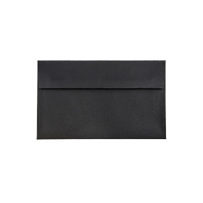 JAM Paper A9 Invitation Envelopes 5.75 x 8.75 Black Linen 900906807