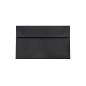JAM Paper A9 Invitation Envelopes 5.75 x 8.75 Black Linen 900906807 - 1 of 4