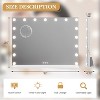 19'' Round Lighted Vanity Mirror with 3 Color Dimmable LED, Smart Touch Control & 360 Rotation Makeup Mirror for Bedroom, Dressing Room, Tabletop - 2 of 4