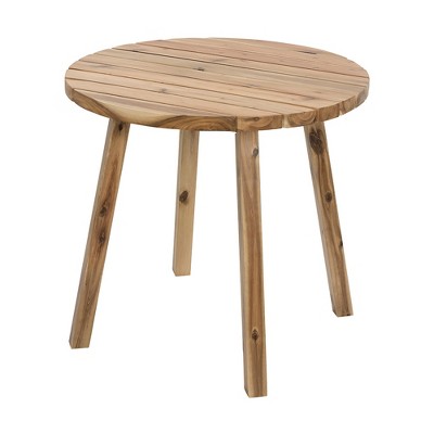 VYNXARIA 32x30" Round Dining Table, Solid Wood