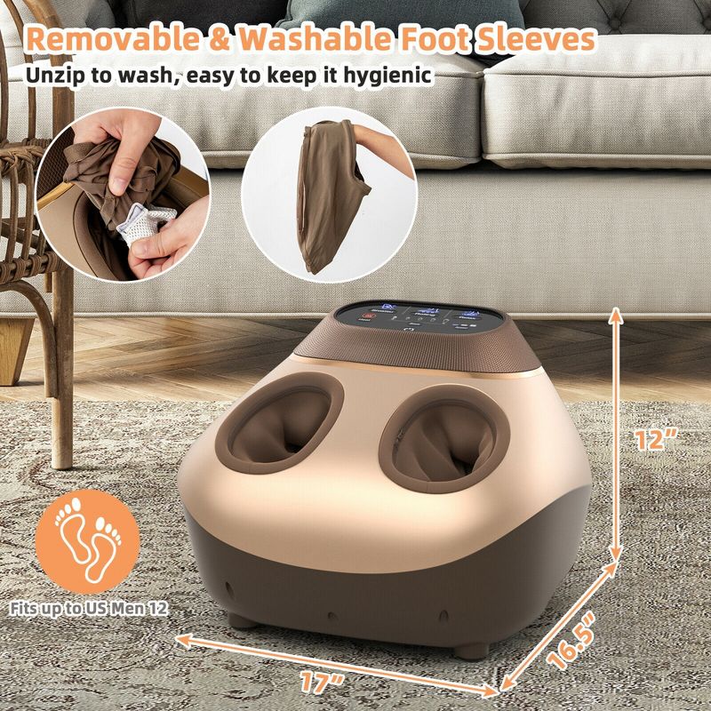 Costway Shiatsu Foot Massager Massage Machine Kneading Rolling Air Compression for Foot, 2 of 11