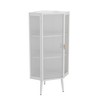 Sapphtopaz Floor Coner Cabinet with Storage Shelf,Bathroom Cabinet with Tempered Glass Door,Metal Freestanding Cabinet for Bathroom,Kitchen - 4 of 4