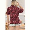LA LEELA Button Down Shirt Floral Summer Beach Party Blouse Shirt Hawaiian Blouses Short Sleeve Button Up Dress Tee Shirts Tops - 3 of 4