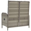 Reclining Garden Bench Grey PE rattan 42.1 in wide - 4 of 4